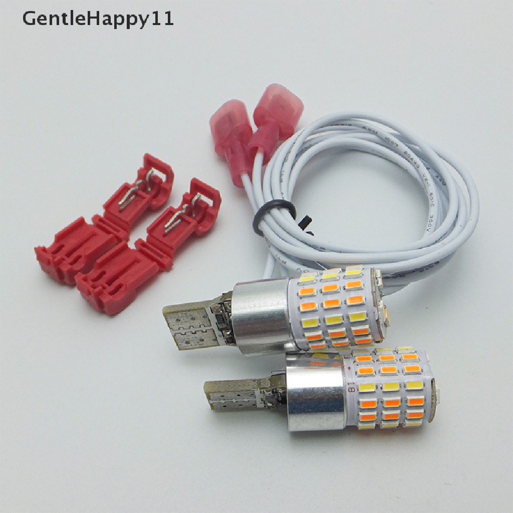 Gentlehappy Lampu Sein Mobil Motor LED Dual Mode T10 Signal/Lampu Taman Warna Amber-Putih id