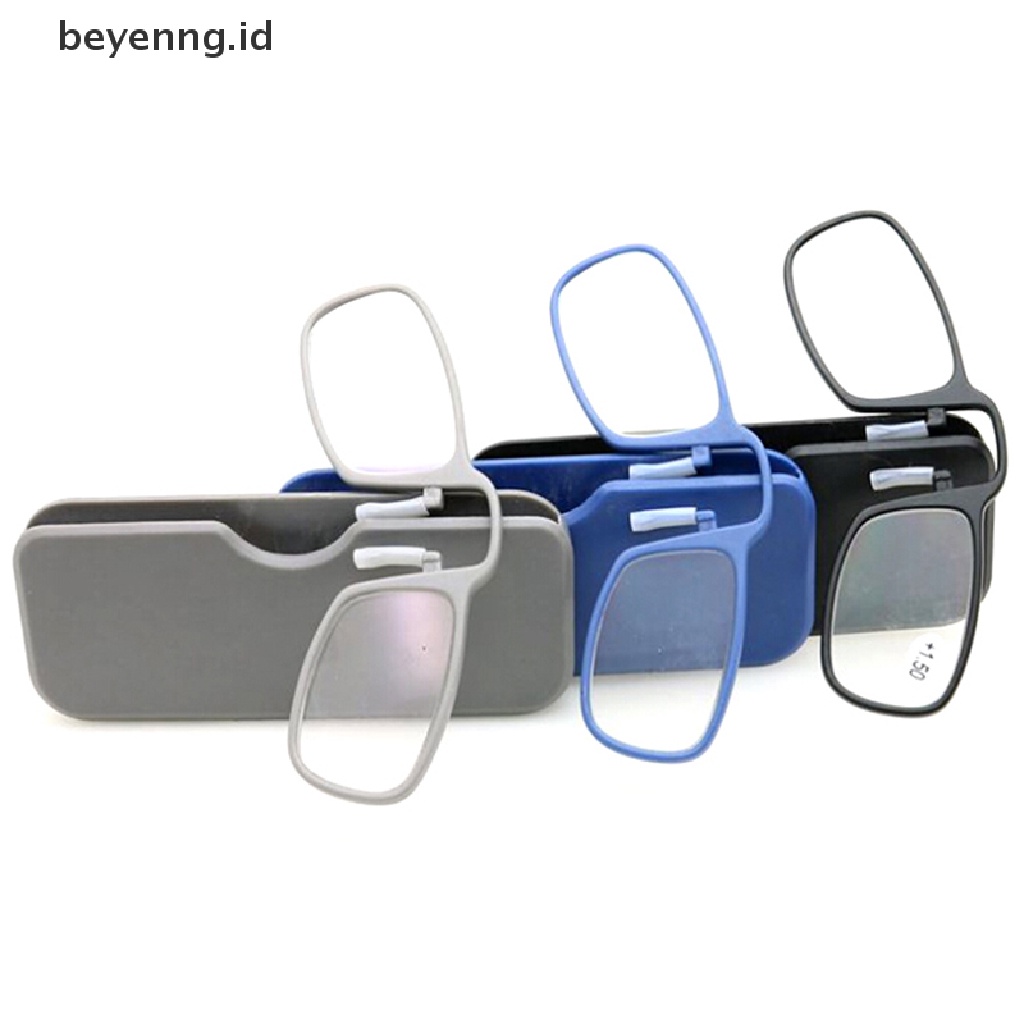 Beyen 1Set Kacamata Baca Klip Hidung Presbyopic Optik Unisex Lensa Bening+1.5/2.0/2.5 ID