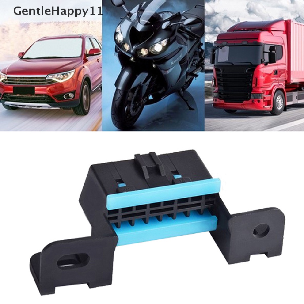 Gentlehappy OBD2 16Pin Female Connector Obd 2adaptor Soket Kawat Antarmuka Diagnostik id
