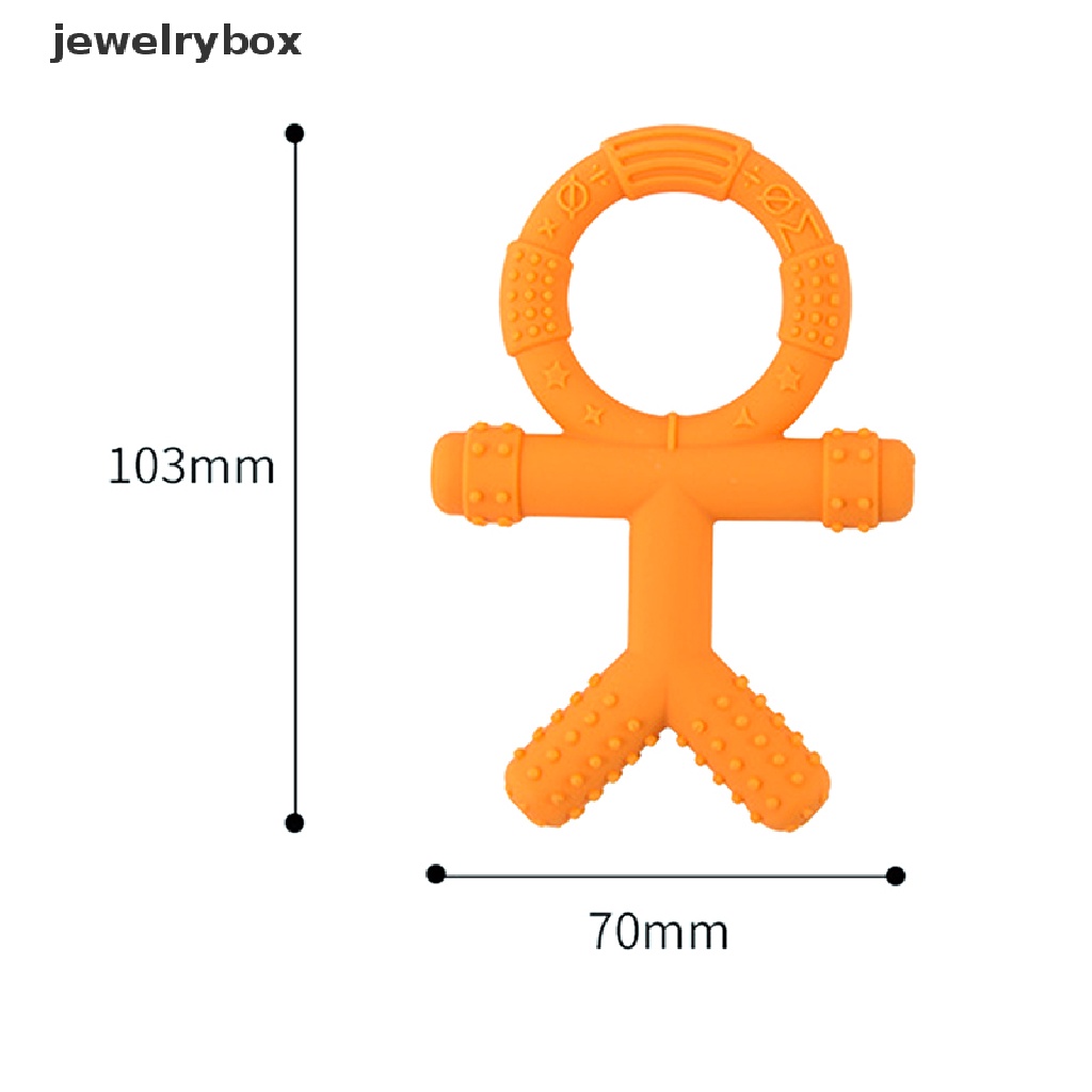 [jewelrybox] 1pc Kartun Orang Mengunyah Kalung Bayi Silikon Teether Autism Sensory Chewy Toys Boutique