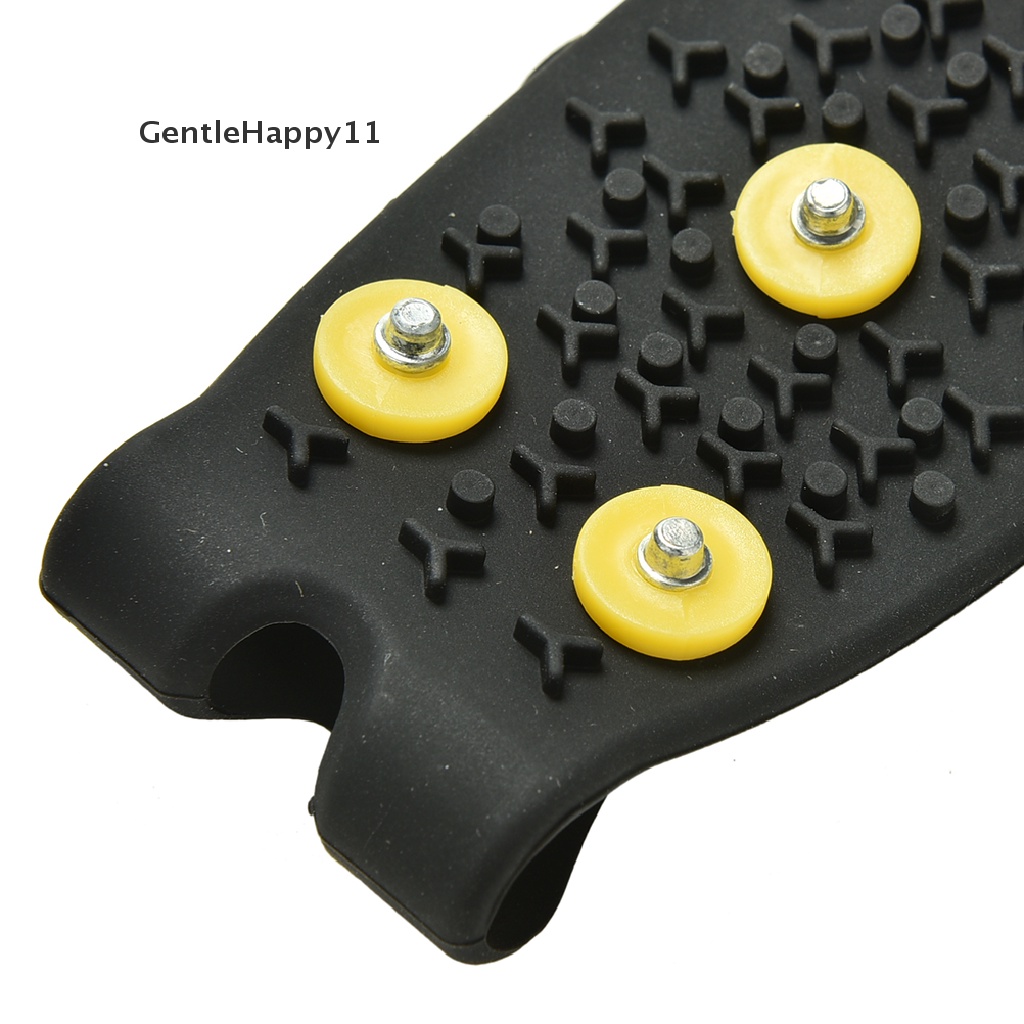 Gentlehappy Anti Slip Snow Ice Climbing Spikes Grips Crampon Cleats 5-Stud Shoes Cover ST id