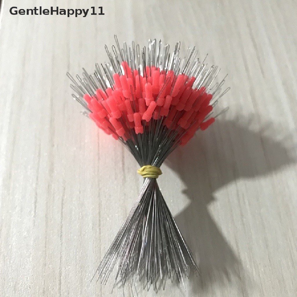 Gentlehappy 300pcs Pelampung Karet Stopper Mancing Bobber Stopper Pelampung Silinder Space Bean id