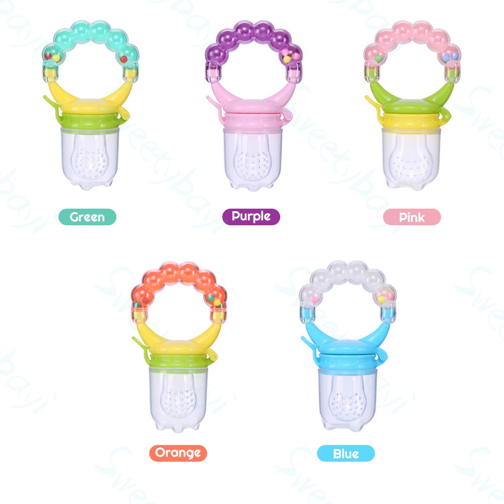 Sweetybayi Empeng dot buah anak bayi Rattle teether bayi Baby fruit feeder