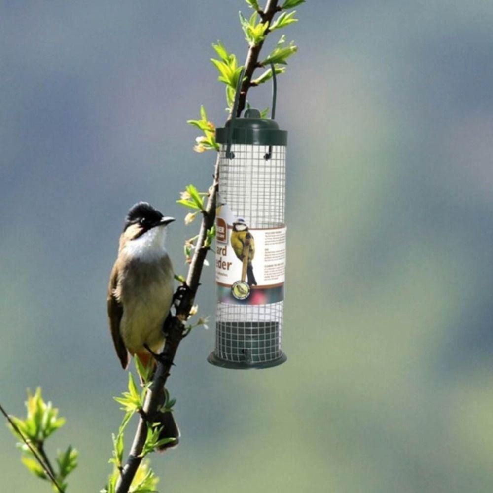 [Elegan] Tempat Makan Burung Berdiri Indoor Nuri Grid Plastik Luar Ruangan Bird Food Box