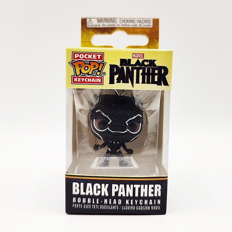 Original Funko POP The Dark Knight Rises Black Panther Figure Gantungan Kunci Model Liontin Dekorasi Hadiah