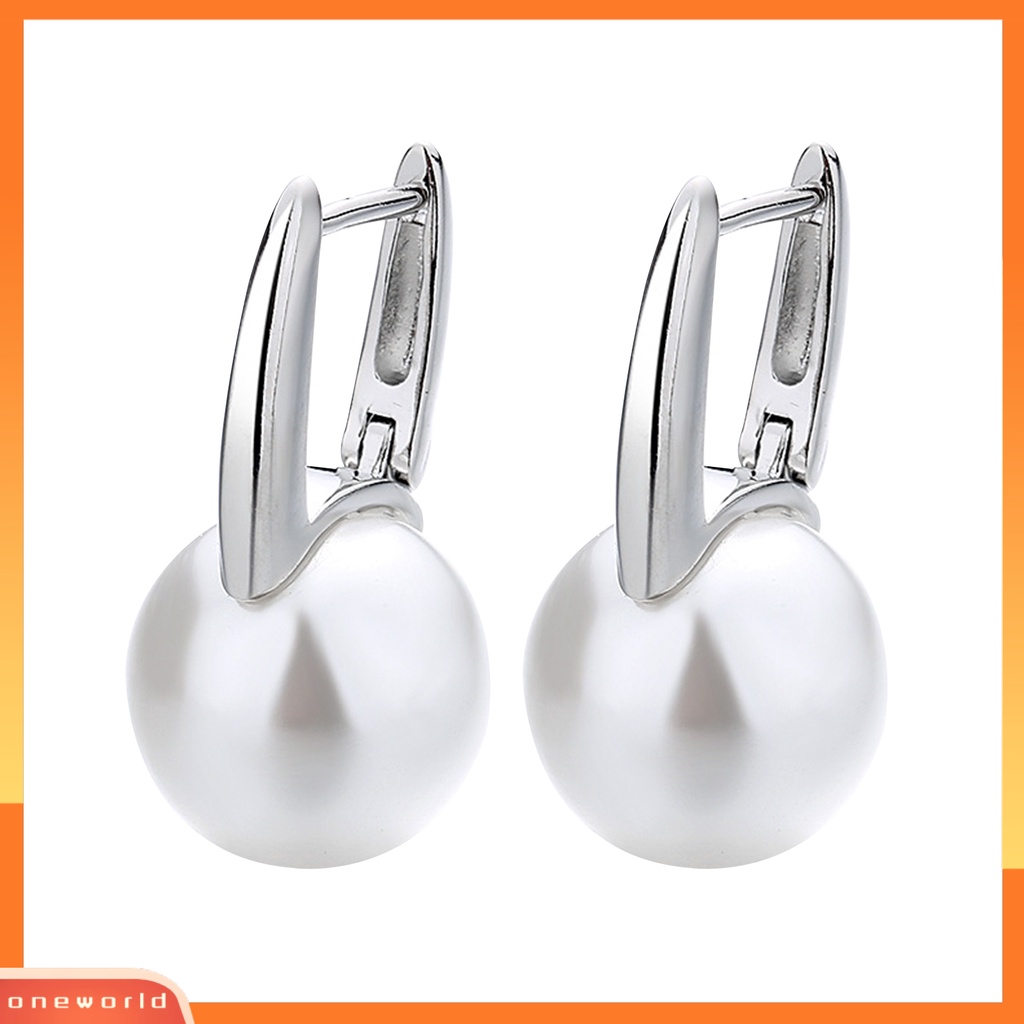 [EONE] 1pasang Anting Wanita Elegan Minimalis Retro Hadiah Mulia Kecil Berkilau Tinggi Mutiara Imitasi Gadis Anting Perhiasan Aksesoris
