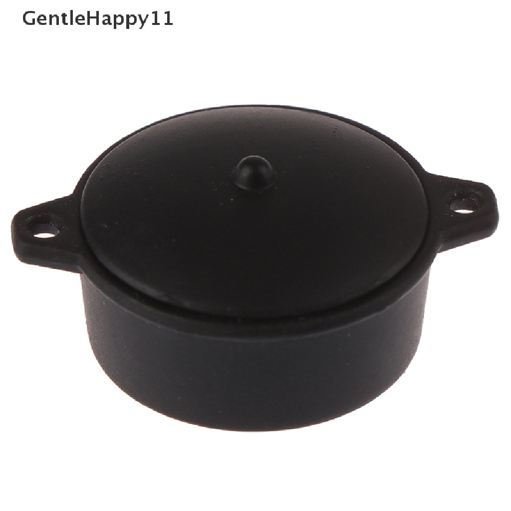 Gentlehappy 1:12rumah Boneka Miniatur Mini Model Panci Hitam Aksesoris Dapur Mainan id