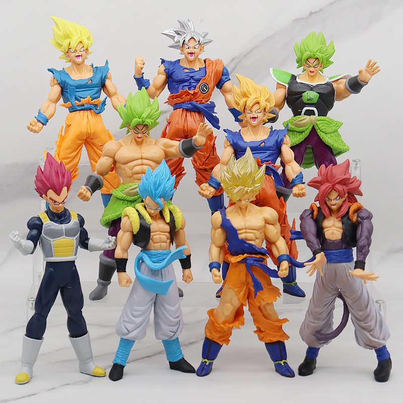 17 cm Anime Dragon Ball Vegeta Action Figure Goku Super Saiyan Gotenks Model Boneka Dekorasi Hadiah Mainan Anak