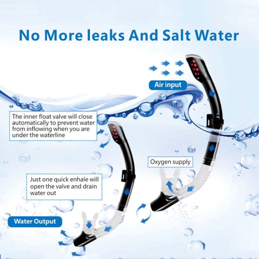 Pipa Snorkeling Selang Breathing Tube Scuba Diving Swimming Leakproof