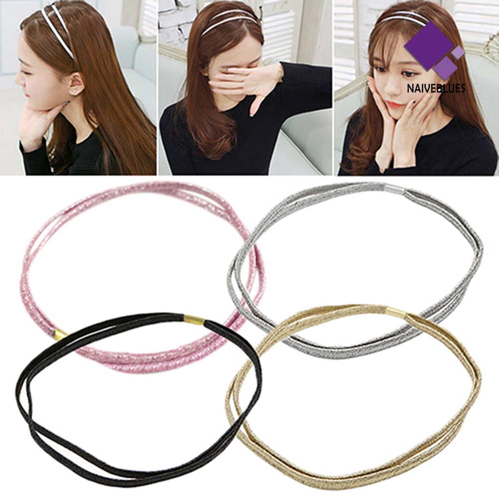 &lt; Naiveblues &gt; Fashion Ikat Kepala Elastis Head Piece Hair Band Untuk Wanita Gadis