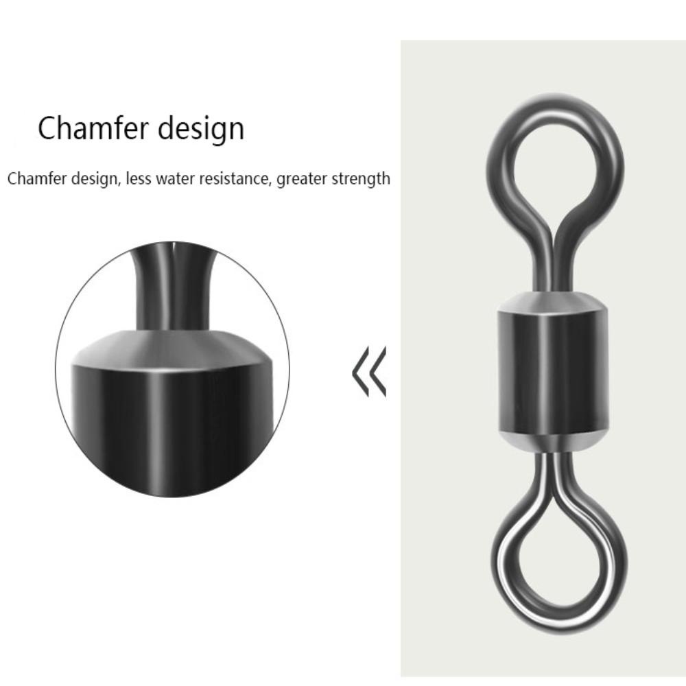Lanfy Memancing Rolling Putar Untuk Ikan Gurame Padat Cincin Stainless Steel Delapan Berbentuk Barel Memancing Delapan Berbentuk Cincin Alat Pancing