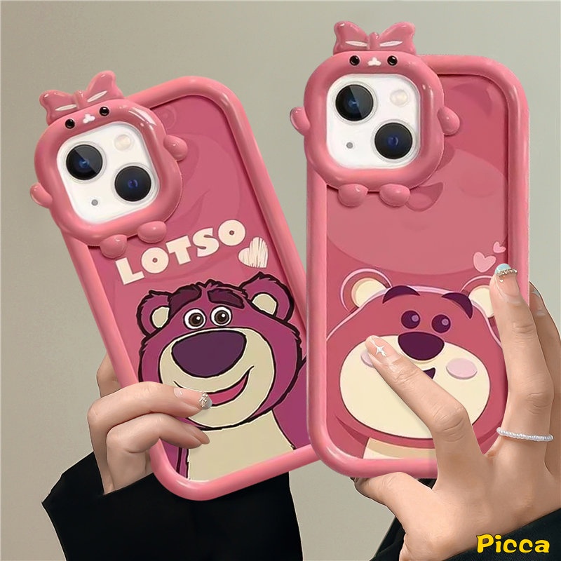 Casing Lensa Little Monster Ikatan Simpul 3D Redmi Note 11s 10s 9 8 11 Pro+10 Pro Redmi 10a1 10A 9 A1+9C 9A 10C 9T POCO M3 X3 Pro NFC Mi 11 Lite Kartun Manyo Beruang Strawberry Lucu Sarung