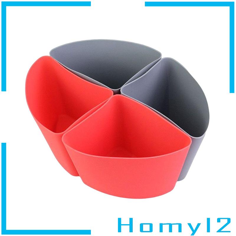 [HOMYL2] 4pcs Slow Cooker Divider Anti Bocor Reusable Slow Cooker Silikon Insert