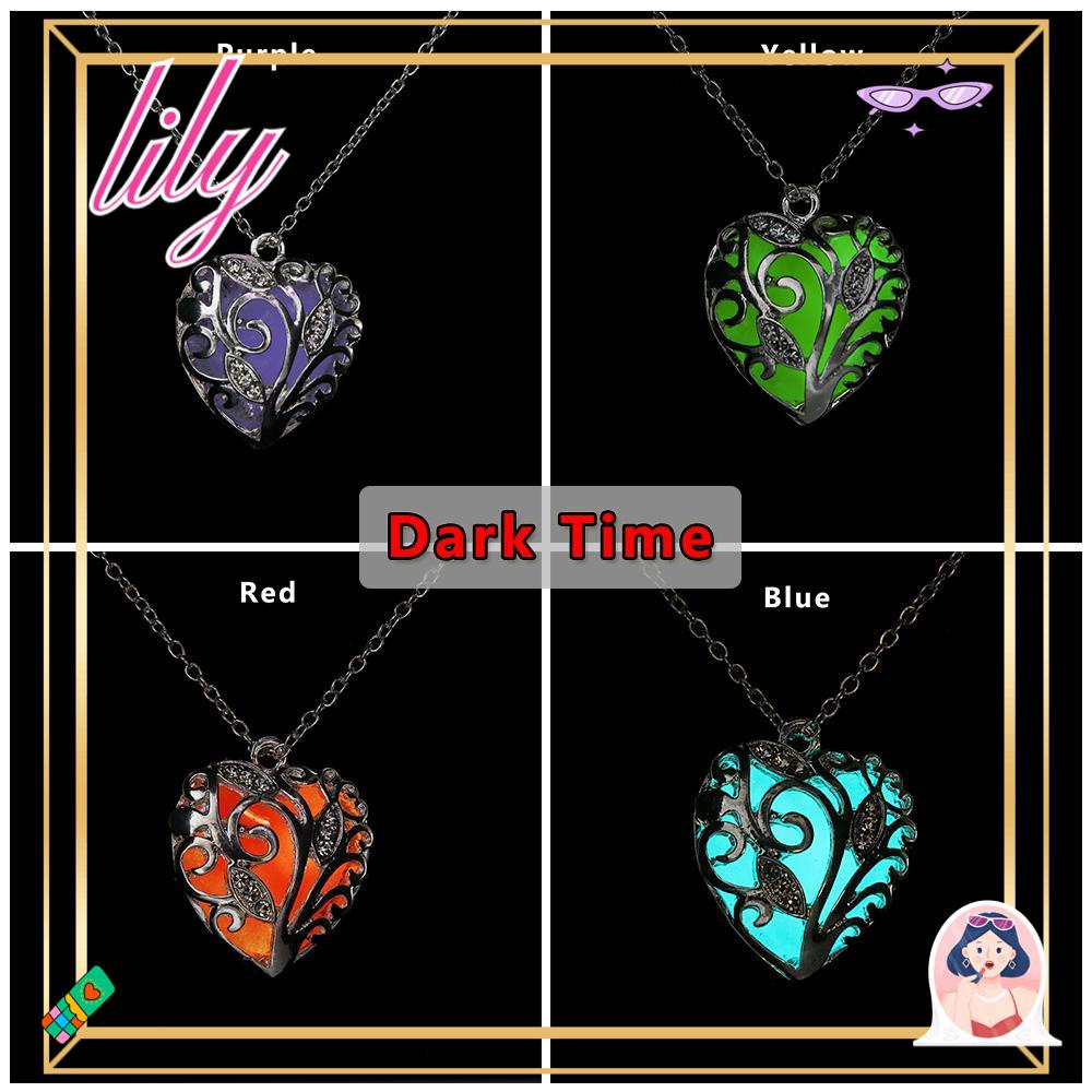 Lily Kalung Fashion Peri Ajaib Glow In The Dark Berlian Imitasi Liontin