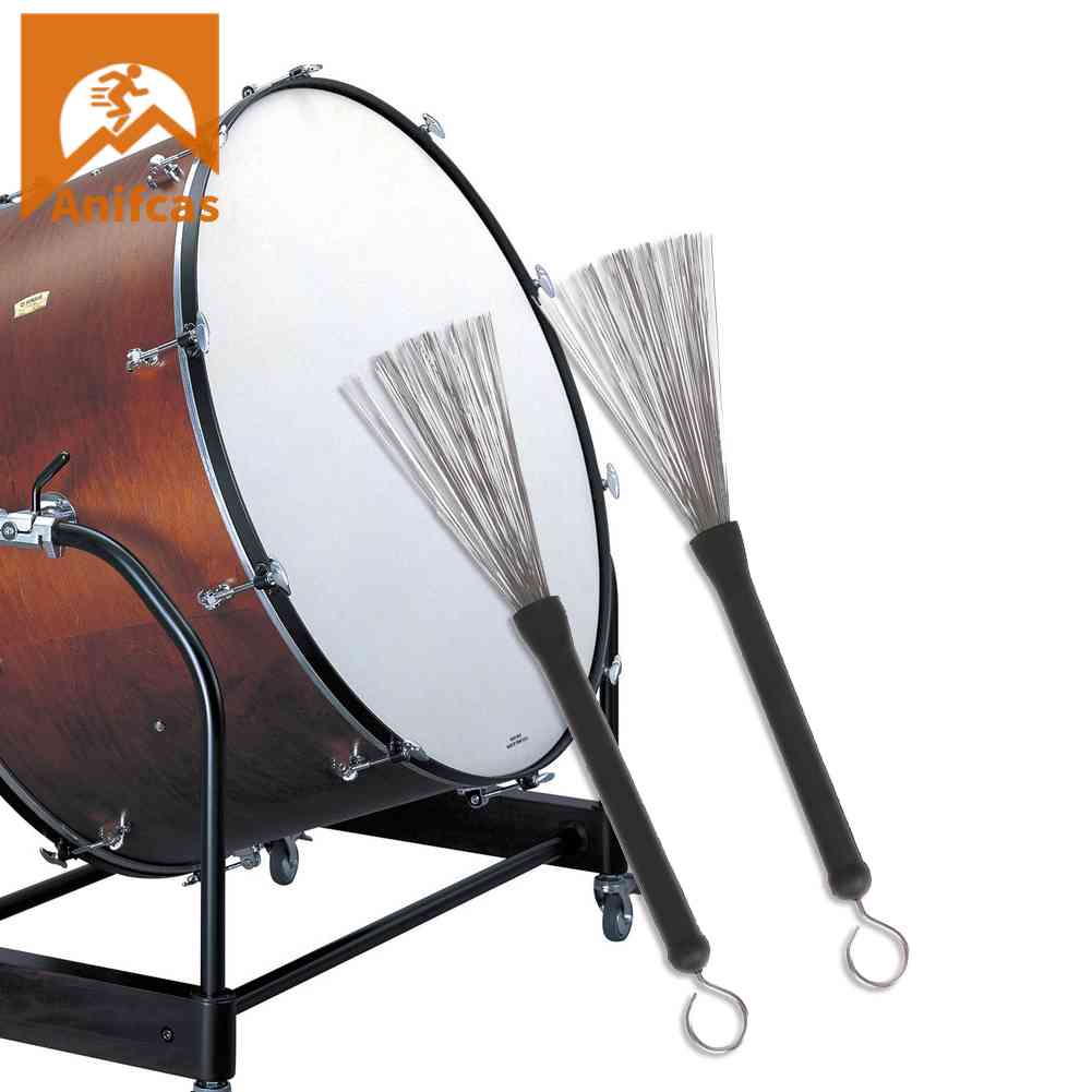 1pasang Stik Drum Jazz Profesional Tahan Lama Jazz Drum Brush Drumsticks Dengan Pegangan