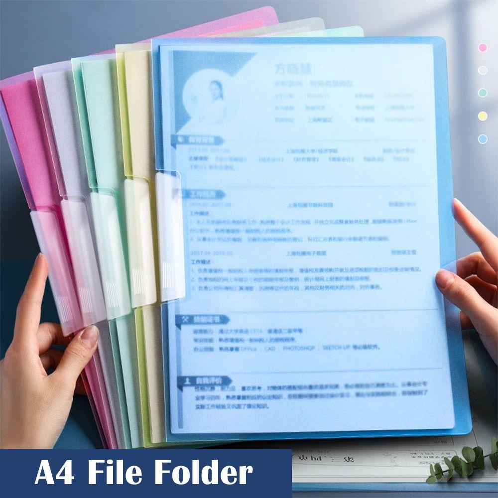 Lanfy A4 Clipboard File Folder Kantor 4warna Tempat Kwitansi Siswa Stationary Test Paper Kertas Memo Klip