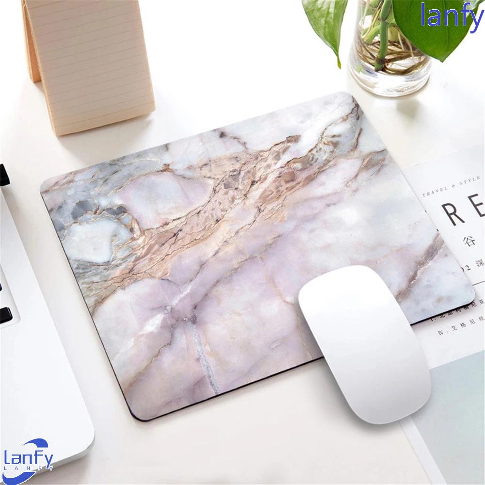 Lanfy Mouse Pad Motif Marmer Gaya Nordic Untuk Aksesoris Komputer