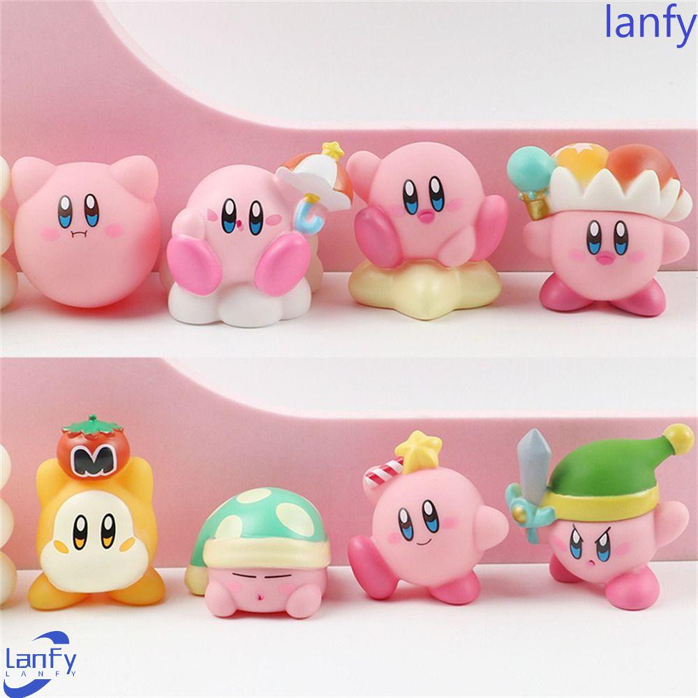 Lanfy Kirby Figure Hadiah Natal Untuk Anak Pink Waddle Dee Kartun PVC Anime Figure