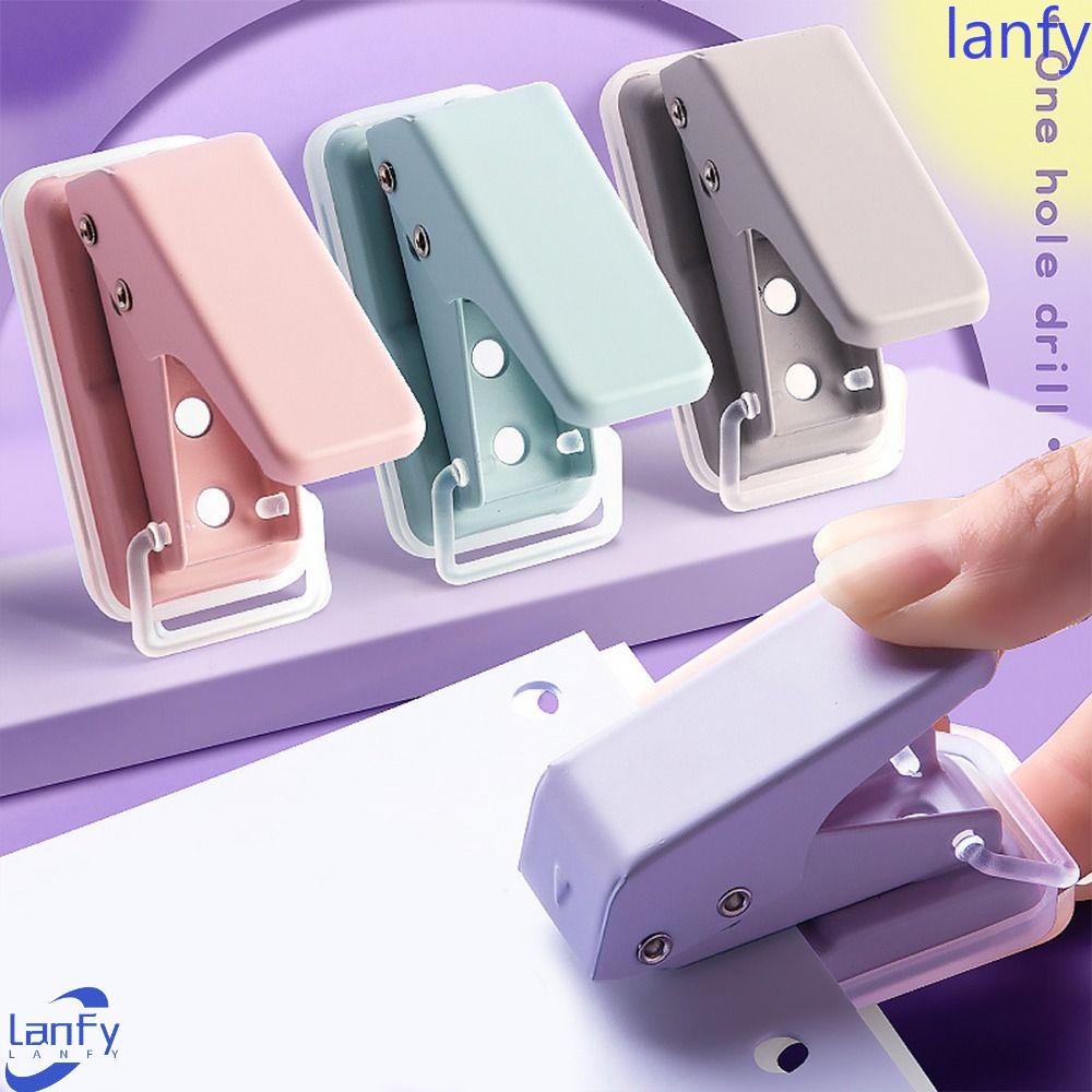 Lanfy Hole Puncher Loose-leaf Manual Scrapbooking Single Ring Kerajinan Tangan Mengikat Perlengkapan Mini Single Hole Punch