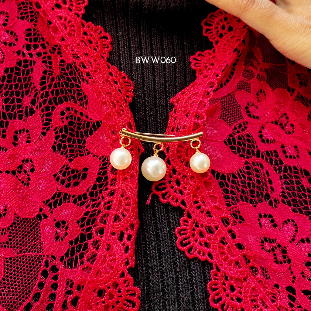 BOLERO WEDDING PESTA MODERN MERAH MOTIF BWW060