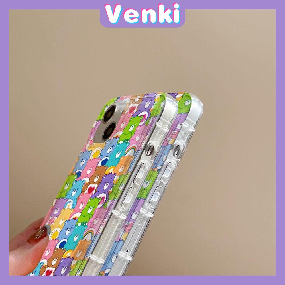 VENKI -For iPhone 11 iPhone Case Clear Case TPU Soft Case Airbag Shockproof Cute Cute Cartoon Bear Compatible with iPhone 14 13 Pro Max iPhone 12 Pro Max 11 7Plus 6Plus XR xs max