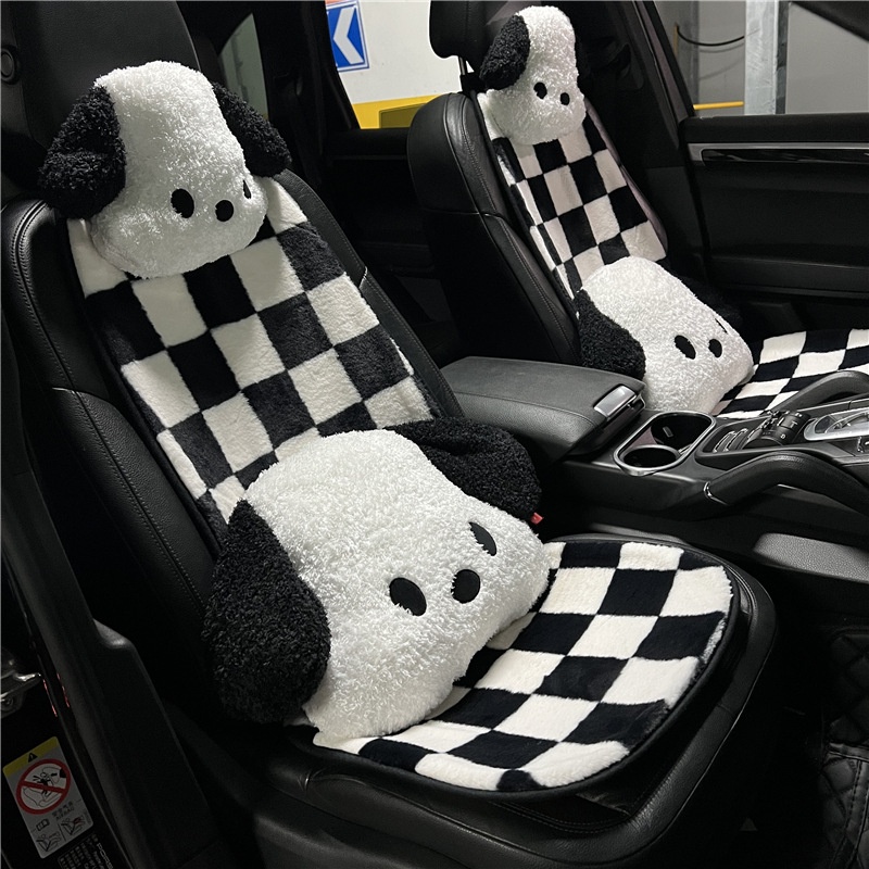 Headrest Mobil headrest, Mobil Kreatif Lucu Imut Hitam Dan Putih Sandaran Kepala Anjing Bantal Pelindung Leher