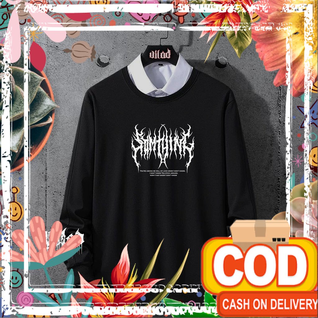 VASPLY Jaket Sweater Hoodie Crewneck Somthing . crewneck gambar . cn pria murah . cn pria distro . s