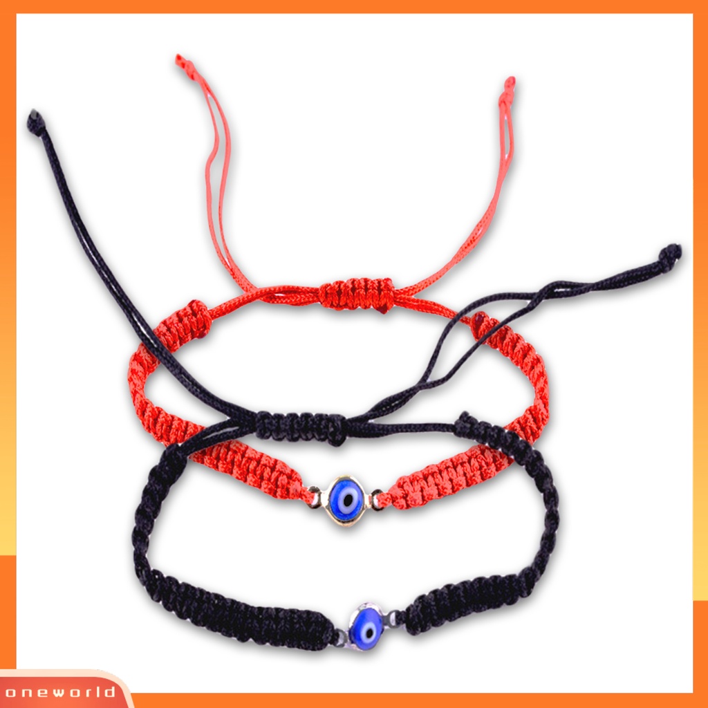 [EONE] Gelang Braided Unbreakable All-matched Wear Resistant Eye Bead Charm Bracelet Untuk Unisex