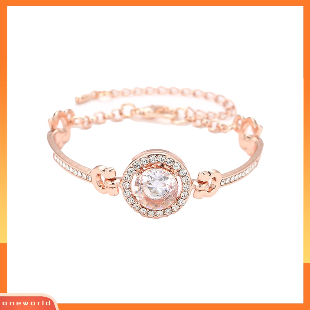 [EONE] Women Bracelet Sparkling Vibrant Color Lobster Clasp Design Adjustable Dengan Rantai Ekstensi Alloy Berlian Imitasi Bersinar Gelang Wanita Perhiasan Hadiah Untuk Perempuan