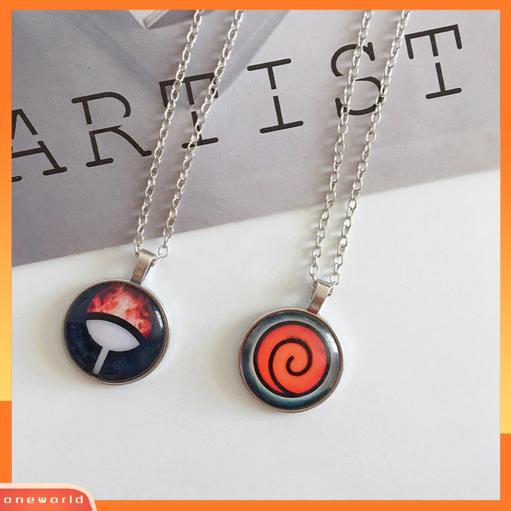 [EONE] Charm Kalung Anime Peripheral Pola Unik Bentuk Bulat Geometris Dengan Liontin Menghias Menawan Aksesoris Anime Naruto Liontin Kalung Untuk Penggemar Anime