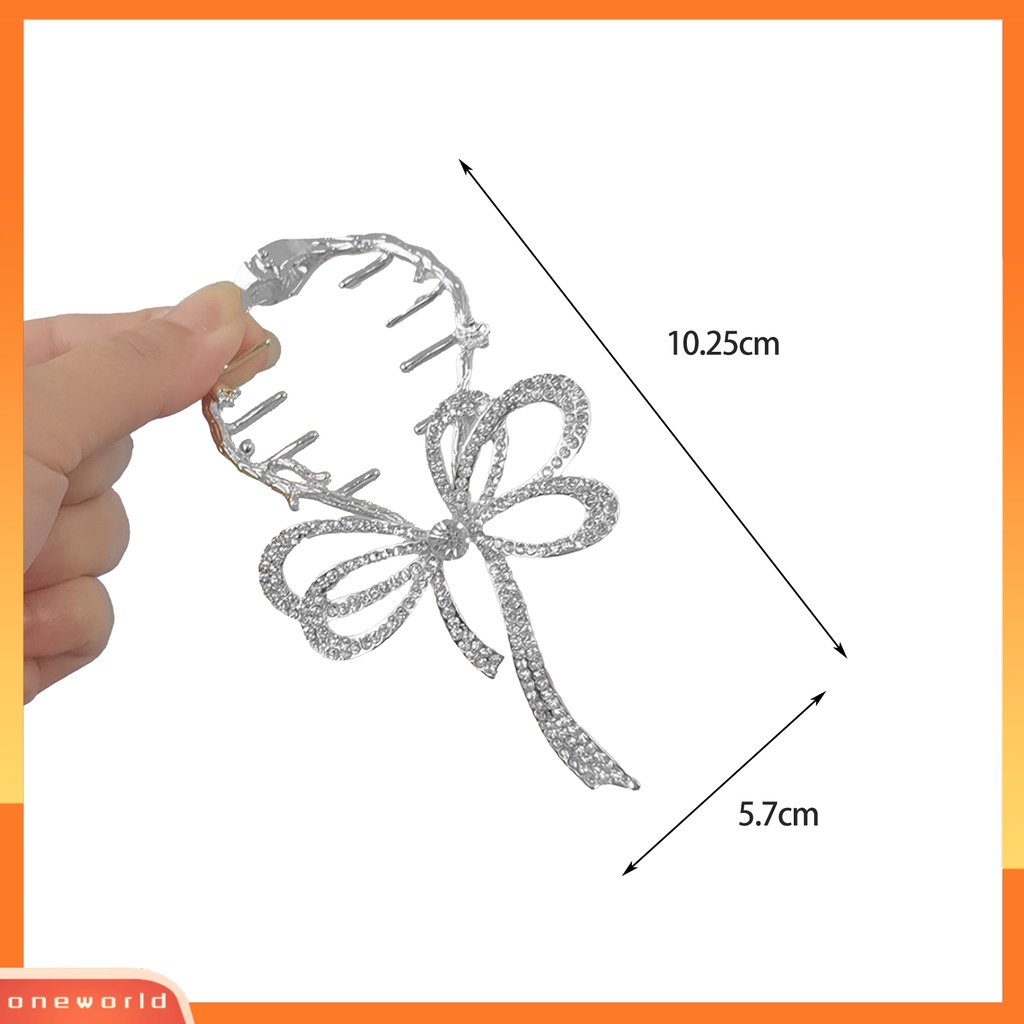 [EONE] Ponytail Klip Rambut Temperamen Elegan Anti-slip Stabil Grip Alloy Hairstyle Dekorasi Aksesoris Rambut Berlian Imitasi Mengkilap Ikatan Simpul Wanita Hair Bun Claw Clip Untuk Harian