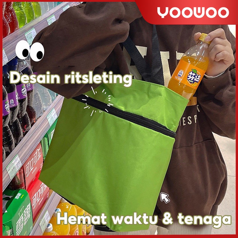 Tas belanja / tas lipat trolley / shopping bag serbaguna / Travelmate