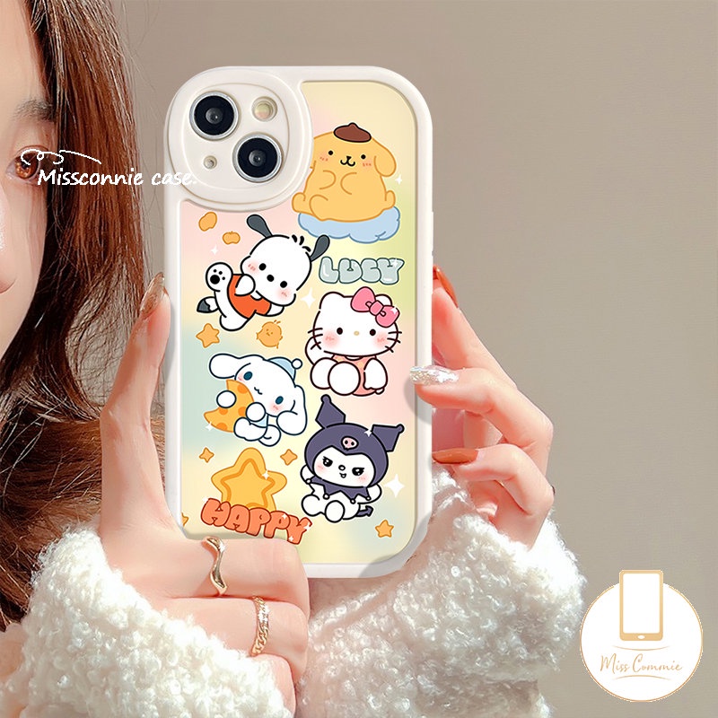 Kartun Snoopy Lucu Holle Kitty Case Kompatibel Untuk IPhone 7Plus 11 14 13 12 Pro Max XR X XS Max7 8 6 6s Plus SE 2020 Cerita Mainan Kartun Yang Indah Lembut Shockproof Cover