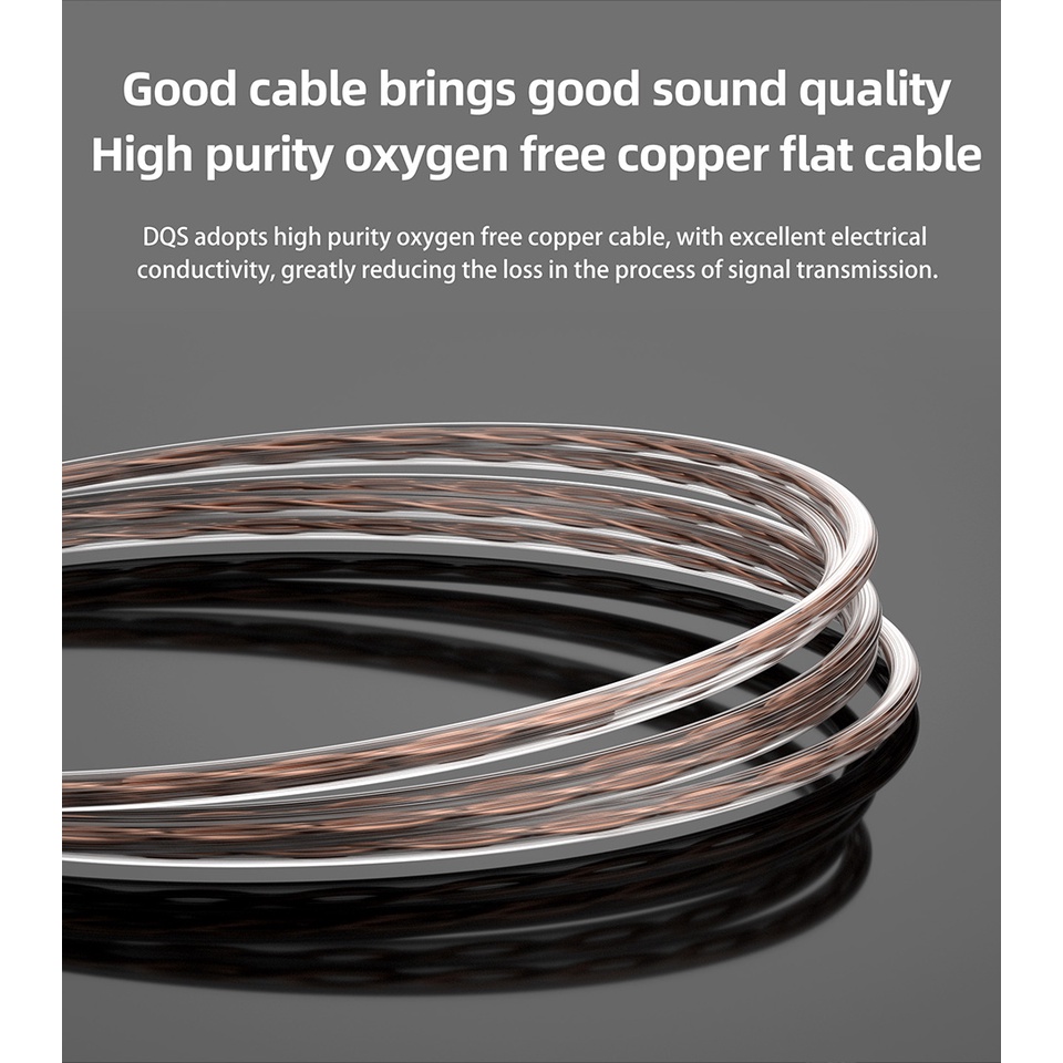 Earphone KZ DQS Open Back Single Dynamic Metal with MIC