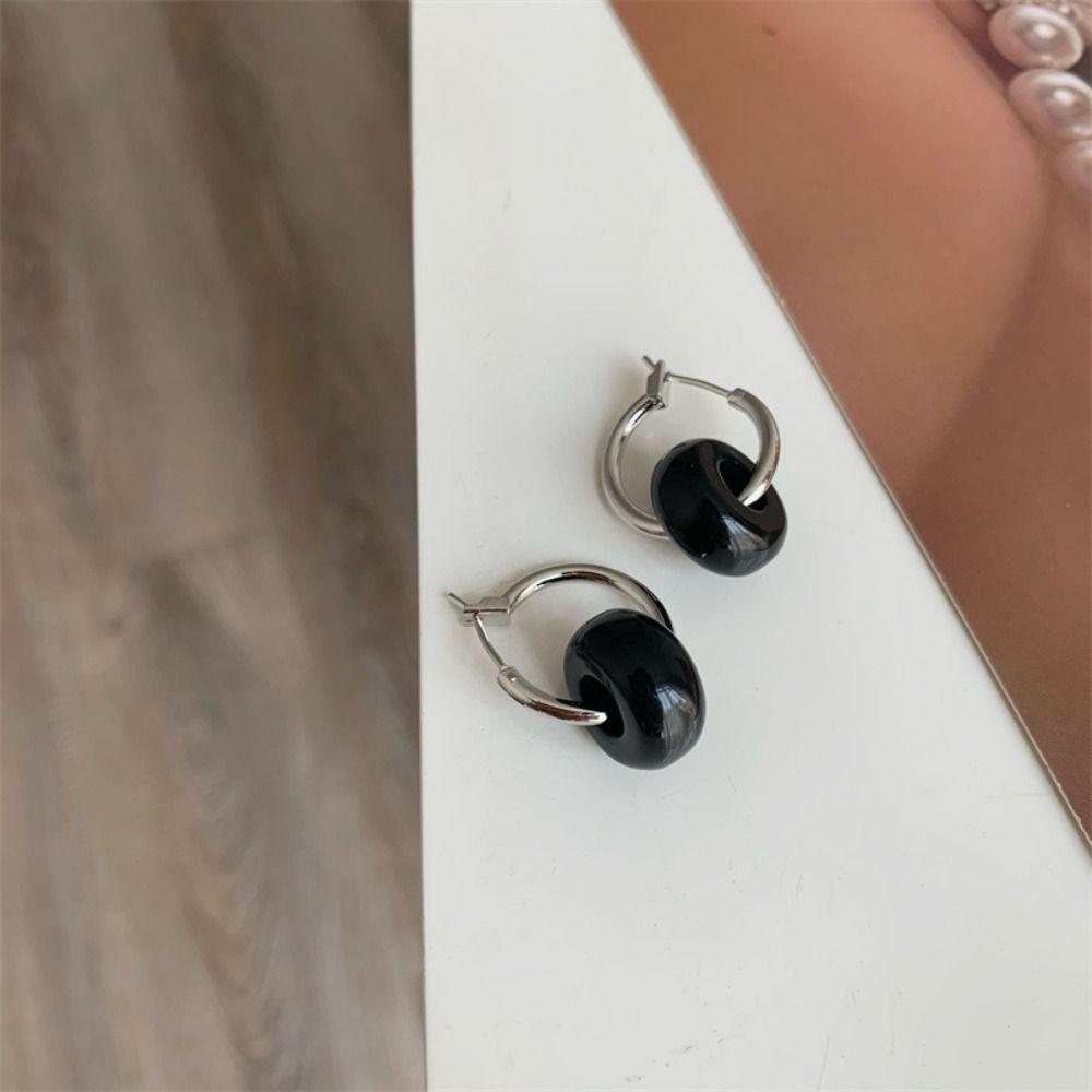 Mxbeauty Korea Ear Studs Party Hitam Trendi Elegan Paduan Aksesoris Telinga Sederhana Geometris Ear Buckle