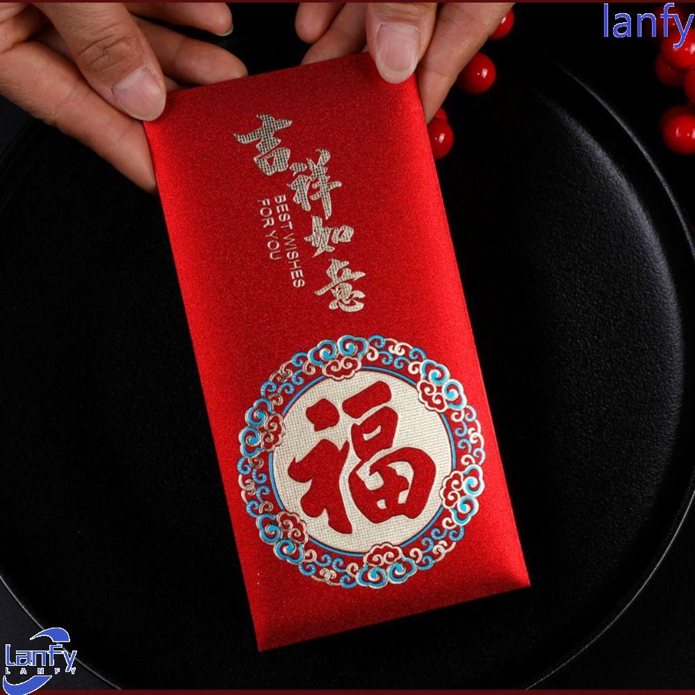 Lanfy Amplop Merah Kertas Chinese Wedding New Year Decor Pesta Ulang Tahun Marry Birthday Hongbao