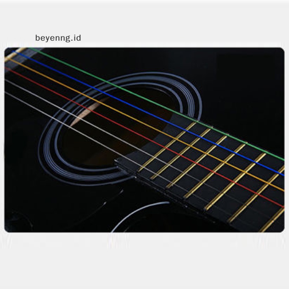 Beyen Satu Set 6pcs String Warna Warna-Warni Hujan Untuk Aksesori Gitar Akustik ID