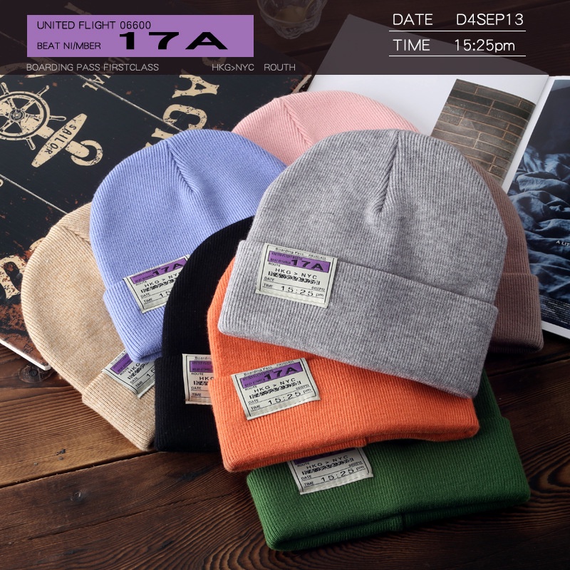 Topi Rajut Wool Kain Stik Versi Korea Tren Fashion