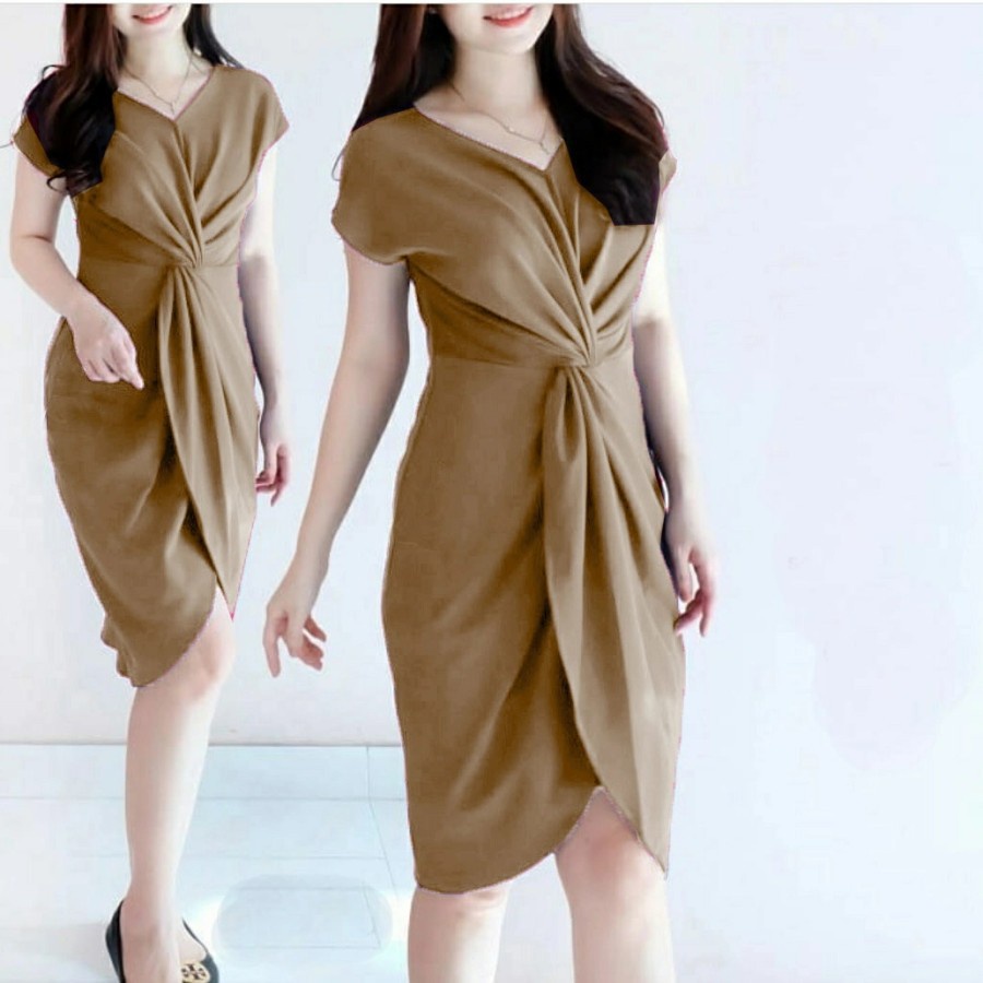 BAJU DRESS WANITA KOREA BAJU CASUAL DRES KAOS TERUSAN PEREMPUAN KAURA