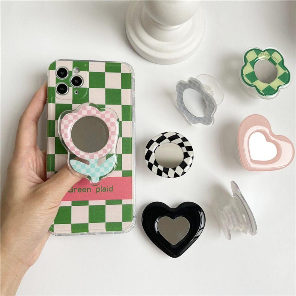 Fishstick Bunga Cermin Ponsel Holder Lucu 1pc Kartun 3d Lipat Ditarik Dukungan Smartphone Ponsel Stand Grip Tok Dukungan Berbentuk Khusus Airbag Bracket