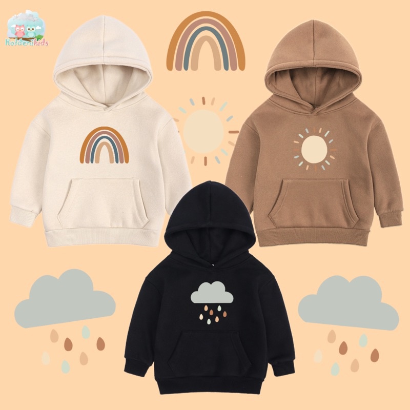 Hoodie anak laki laki perempuan cowok cewek hoddie anak unisex 2-8 tahun hoodie sendwash original flecee cotton