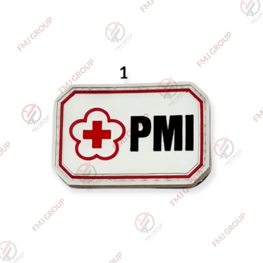 Emblem Patch Rubber Logo Medic, A+ Pos B+ Positive Logo PMI Palang Merah Indonesia, Golongan Darah