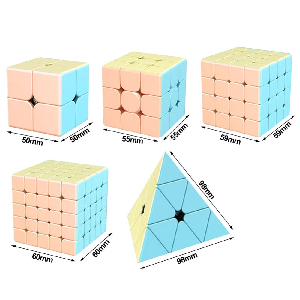 Timekey Macaron Series 2x2 3x3 4x4 5x5 Piramid Magic Cube Kubus Performa Kompetitif Untuk Mainan Edukasi Anak Q2T8