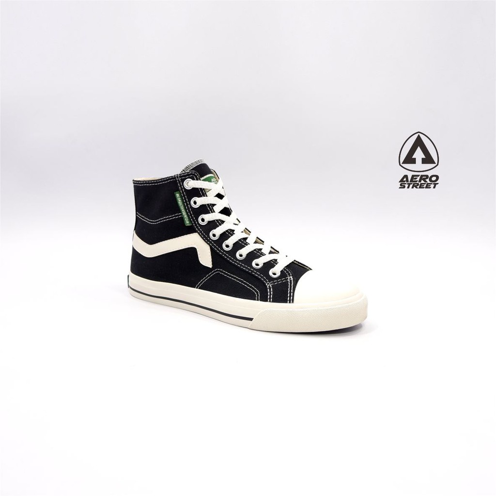 37-44 Jhosse  High Hitam - Sepatu Sneakers Casual Sekolah Pria Wanita  Trend