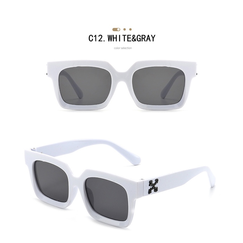 [Gratis Ongkir] Retro Permen Warna Korea Fashion Kacamata Wanita Bingkai Persegi Anti Radiasi Murah Hitam Eyeglasses UV400