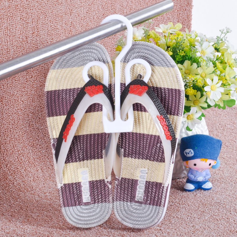 Multifungsi Windproof Plastik Double Hooks Shoes Hanger Kreatif Anti-drop Sandal Rak Pengering Syal Dasi Kait Rumah Organizer