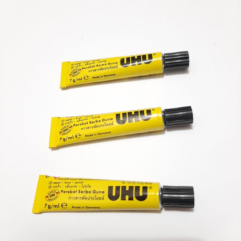 

LEM UHU CAIR KECIL UNTUK KERTAS, PLASTIK, KAYU 7 ml 2
