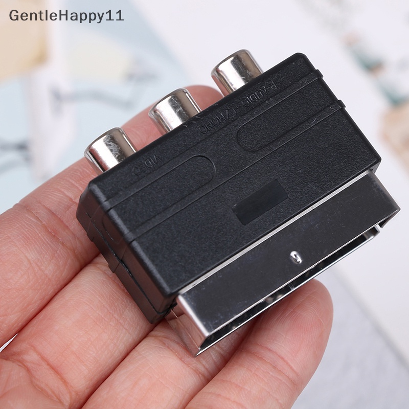 Gentlehappy RGB scart To3 RCA S-Video sdapter composite RCA SVHS AV TV audio converter id
