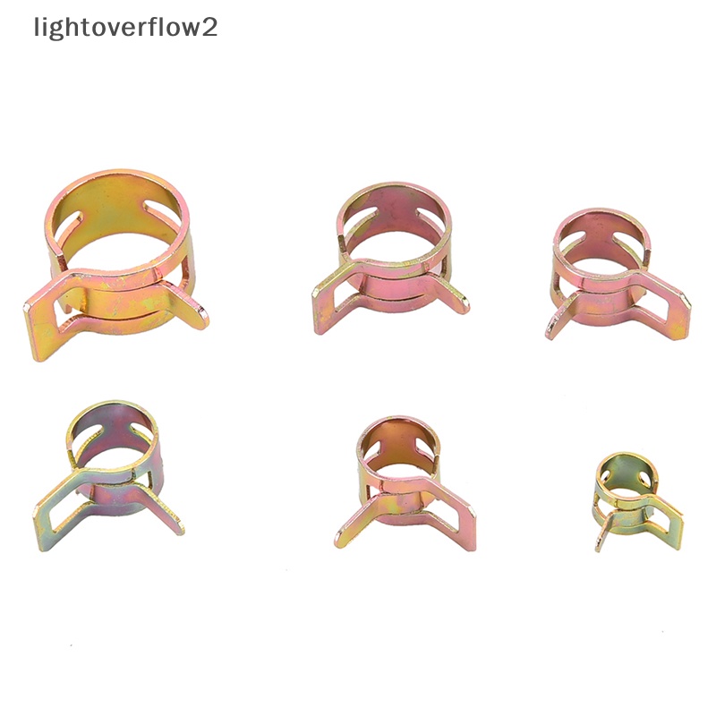 [lightoverflow2] 10pcs/set Klip Pipa Pegas Minyak Air Tabung Klem Spring Band Type Fastener [ID]