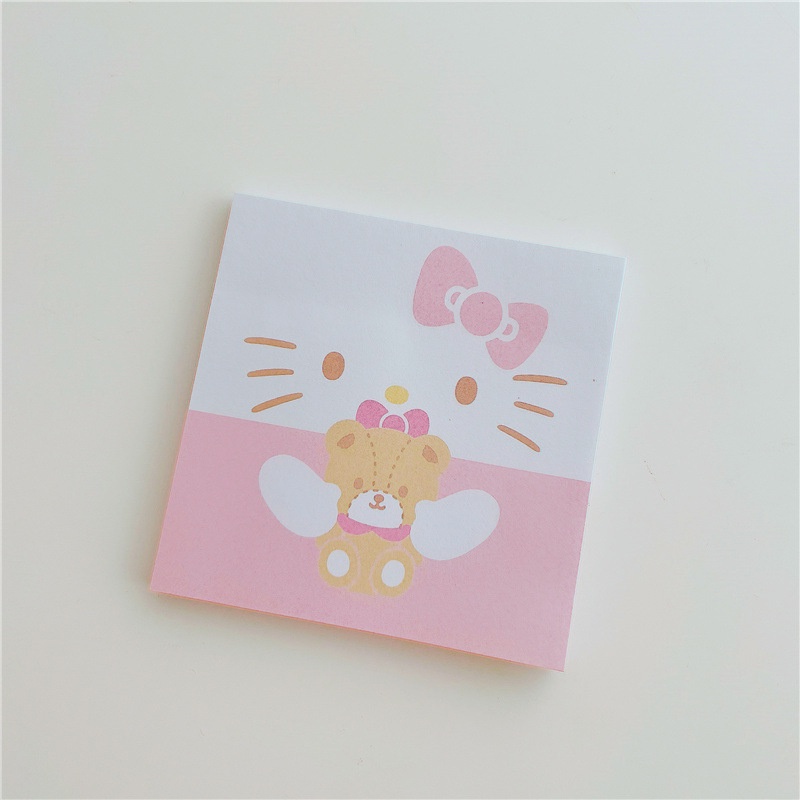 [21Gaya] 50lembar/buku Kartun Koleksi Boneka Lucu Sticky Note Portable Message Memo Kantor Kertas Pesan Alat Tulis Siswa